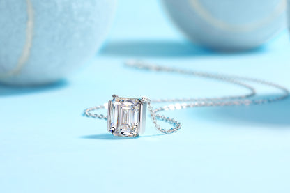 1The Brilliance In A Small Space - A Fashionable Jewelry Pendant Set With Moissanite S925 Sterling Silver And Platinum-plated Diamond, Moissanite Silver Jewelry Prohibit Tk Sales