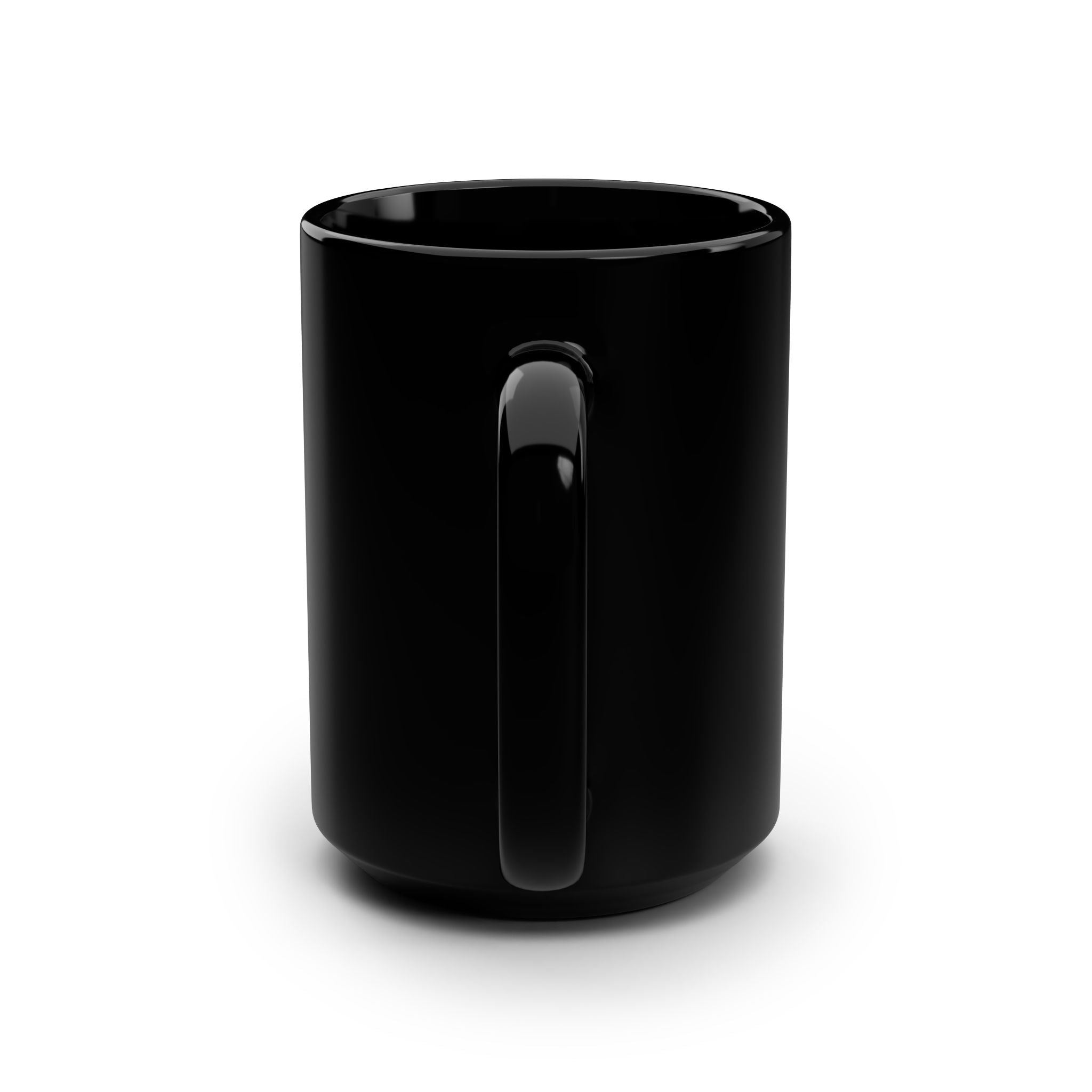 MrGee Branded 15oz Black Ceramic Mug — Logo Coffee Cup