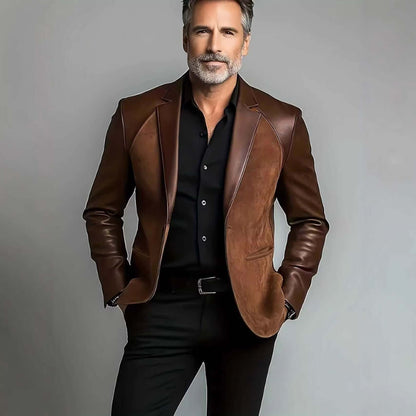 Stylish Suit-collar Coat For Middle-aged Dads