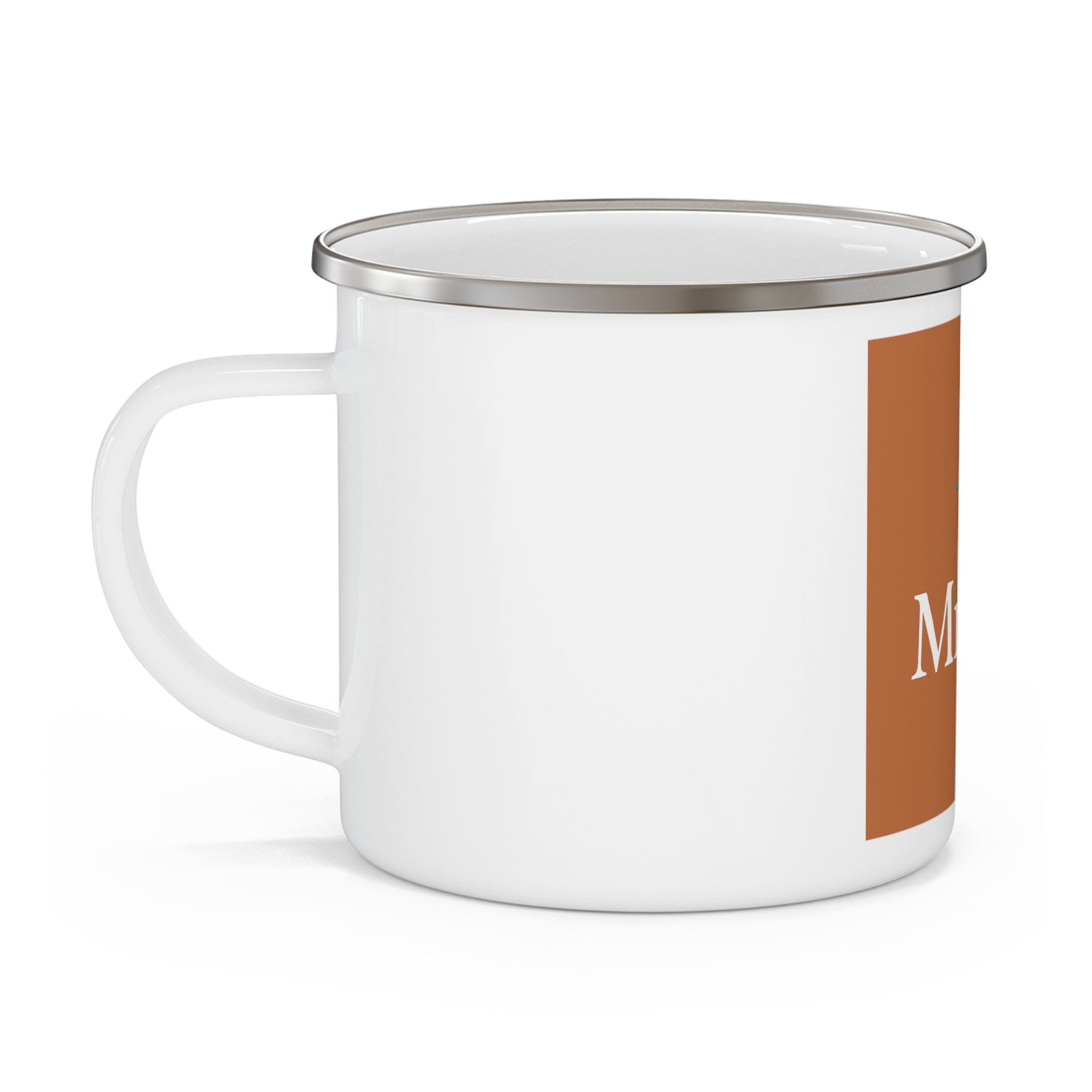 Enamel Camping Mug — MrGee Logo Rustic Camper Coffee Cup