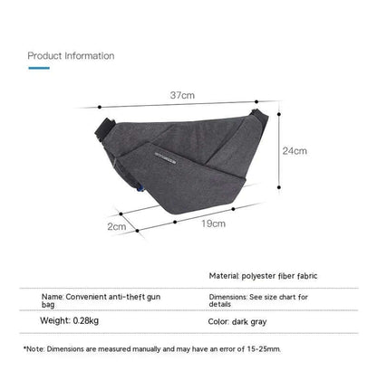 Cross Body Bag Canvas Chest Bag Crossbody Multi-functional Business