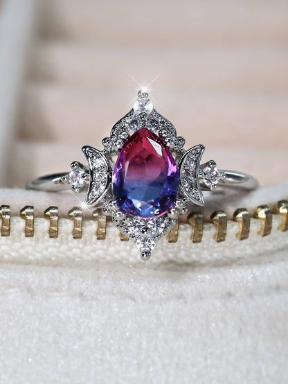 designer rings for women New Gradient White K Rose Ring