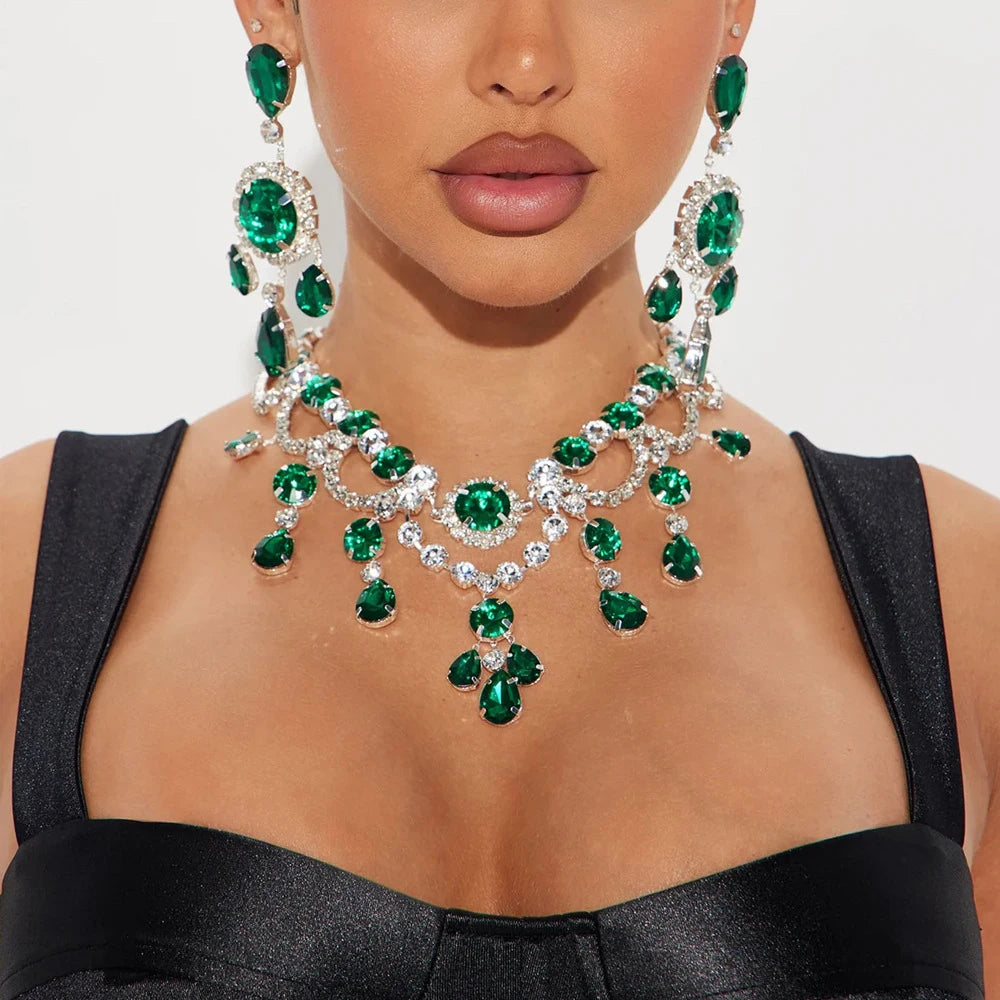  Fashion Green Round Jewelry Sets