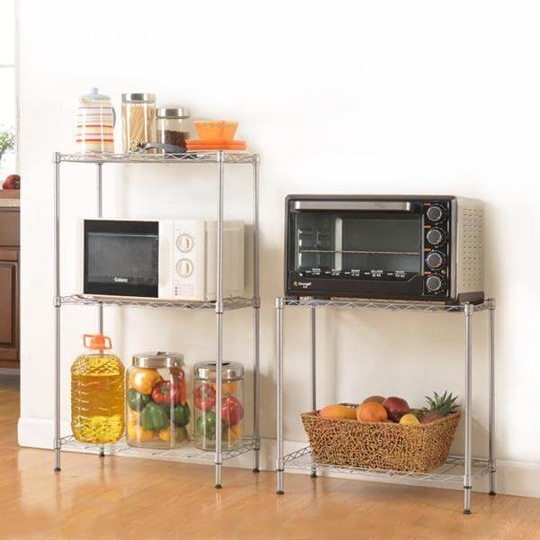 Kitchen items Organizer Floor Standing Carbon Steel Storage Rack