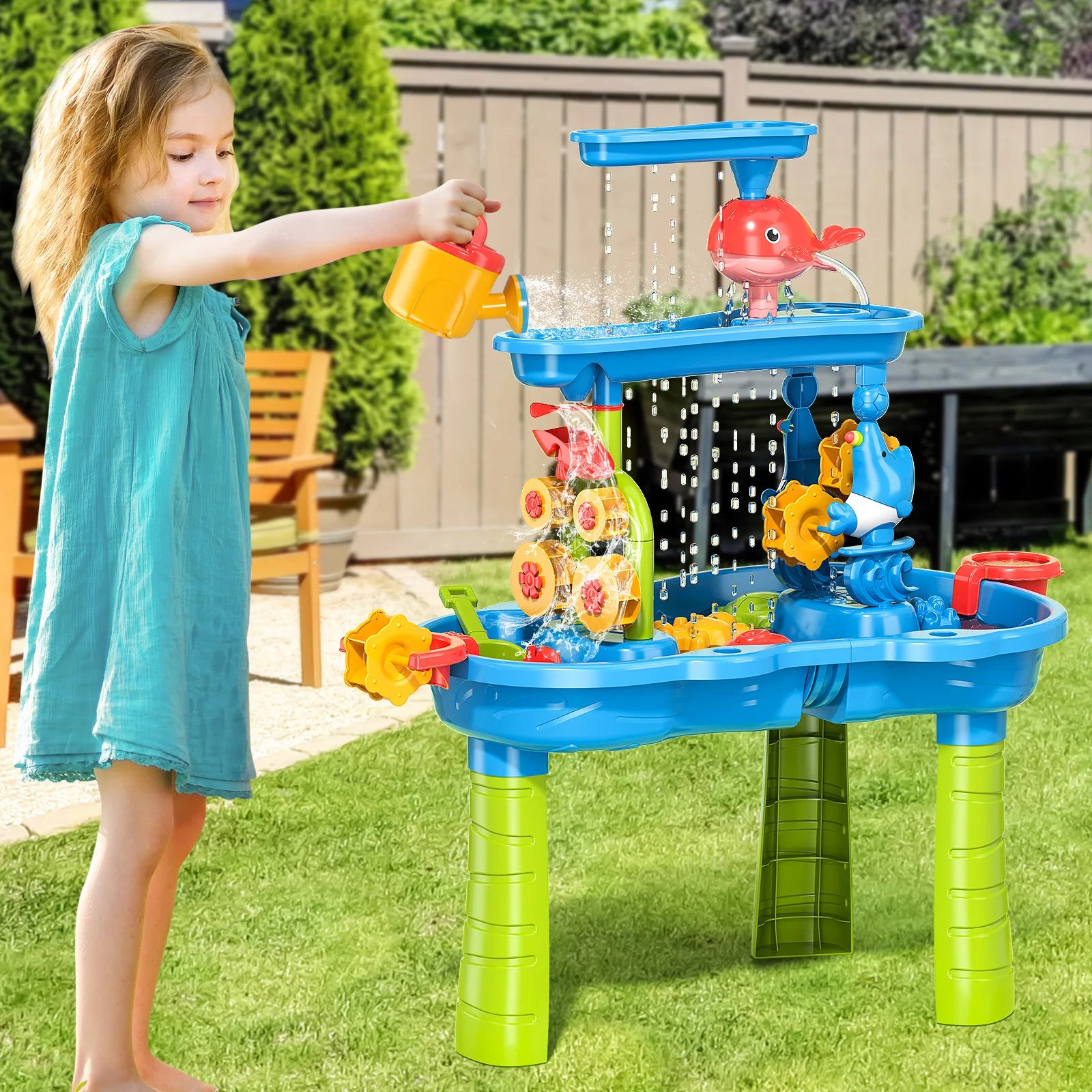 Outdoor sand and water sensory toy