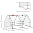 Portable Mini Greenhouse, Outdoor Garden With Large Zipper Doors And Water UV PE Cover White