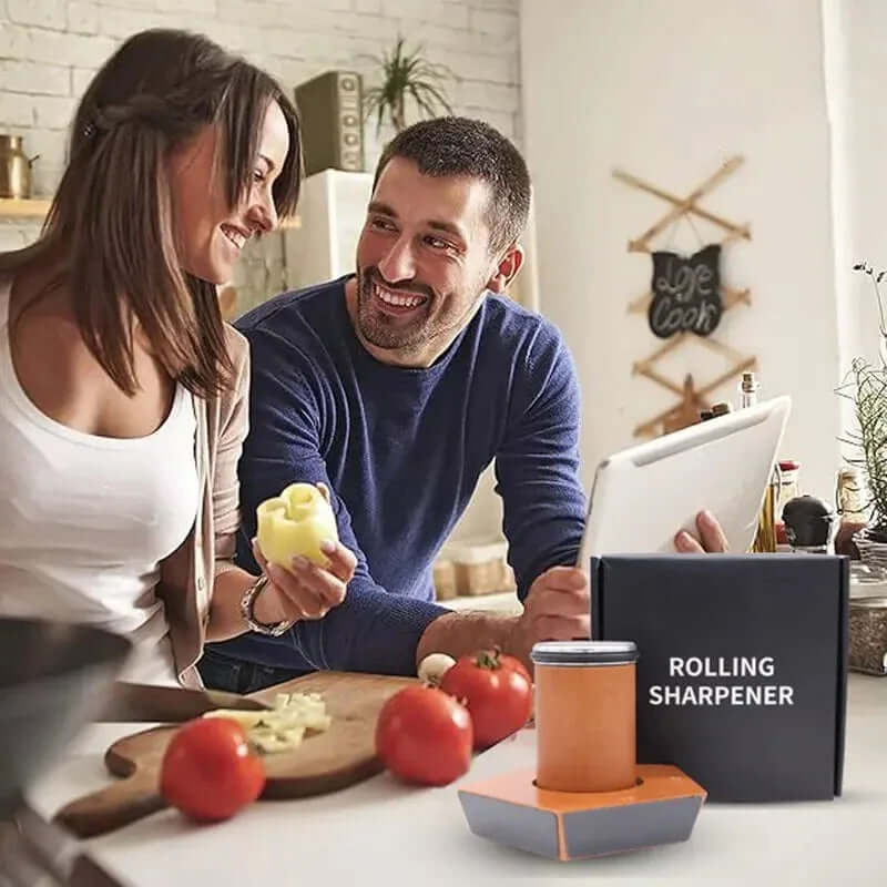 Rolling Knife Sharpener Kit 5 Magnetic Angles Perfect For Kitchen