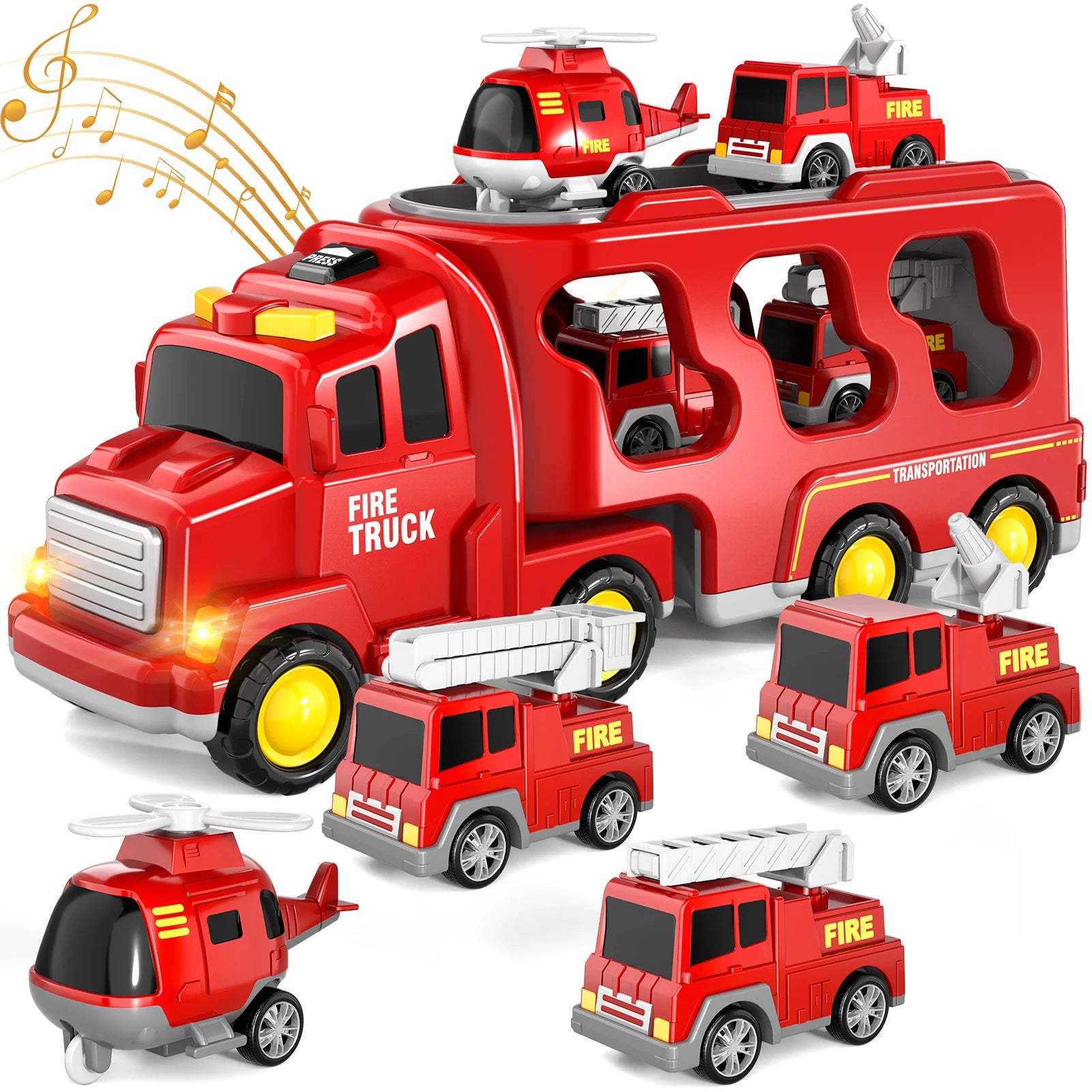 Red Carrier Fire Truck