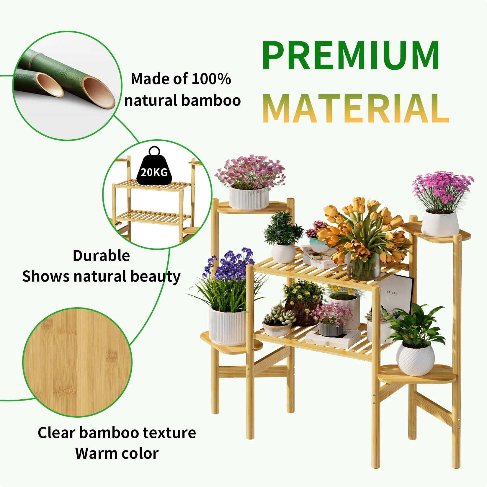 Bamboo Plant Stand 