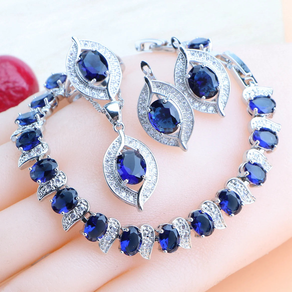 Purple Zircon Silver 925 Jewelry Sets