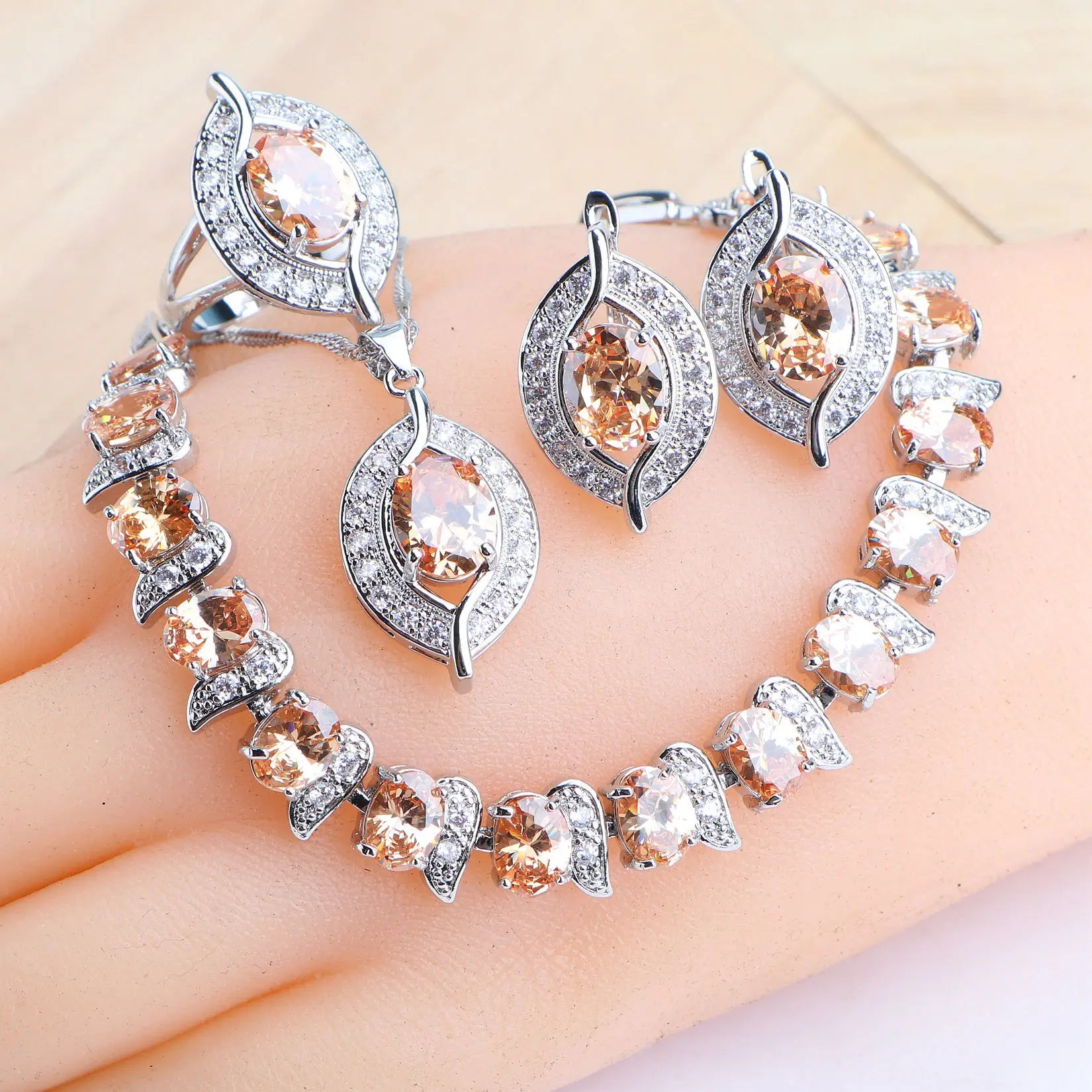 Purple Zircon Silver 925 Jewelry Sets