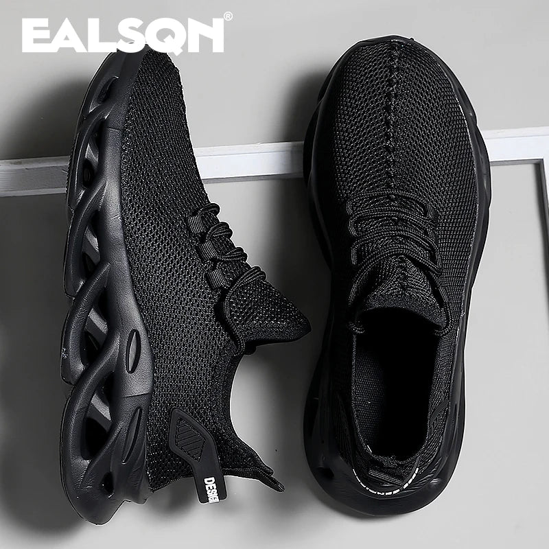 Men Sports Running Black Jogging Shoes