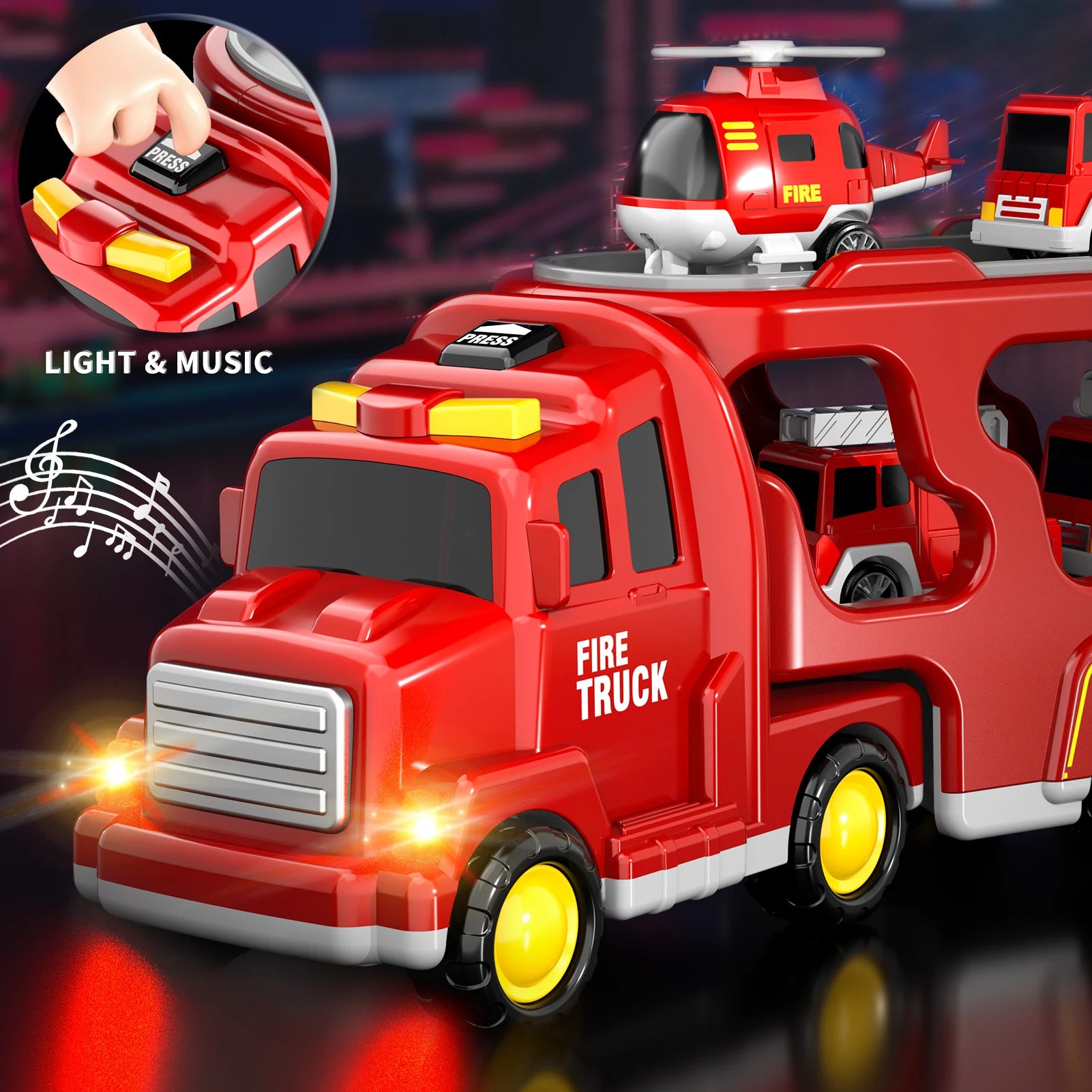 Red Carrier Fire Truck
