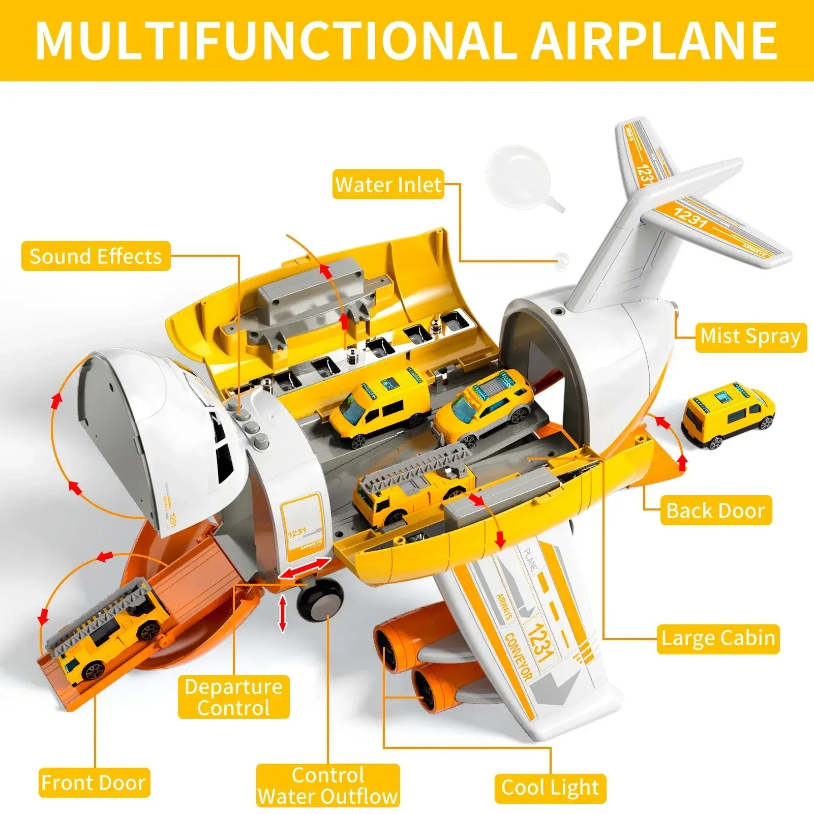 Airplane Toy for 3 Year Old, Toy Airplane for Boys Kids ,