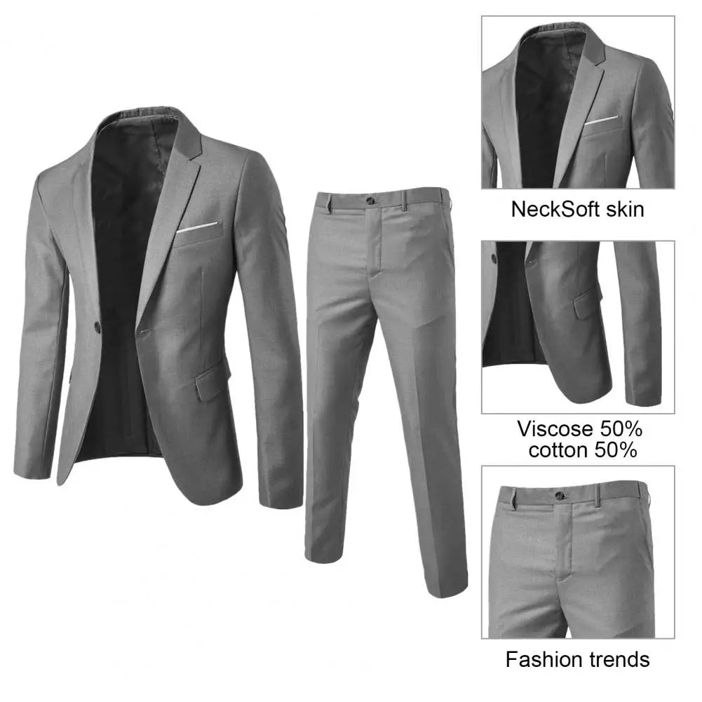 Men Slim Fit Suit 