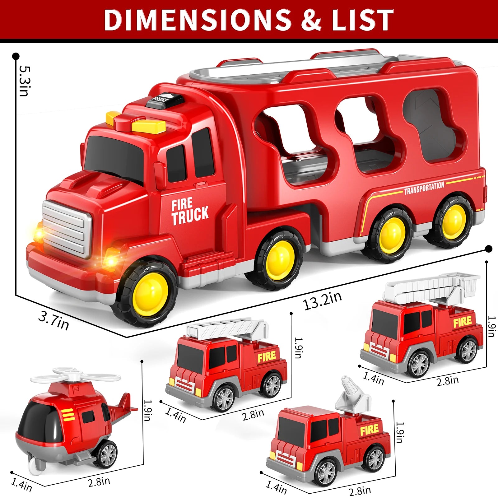 Red Carrier Fire Truck