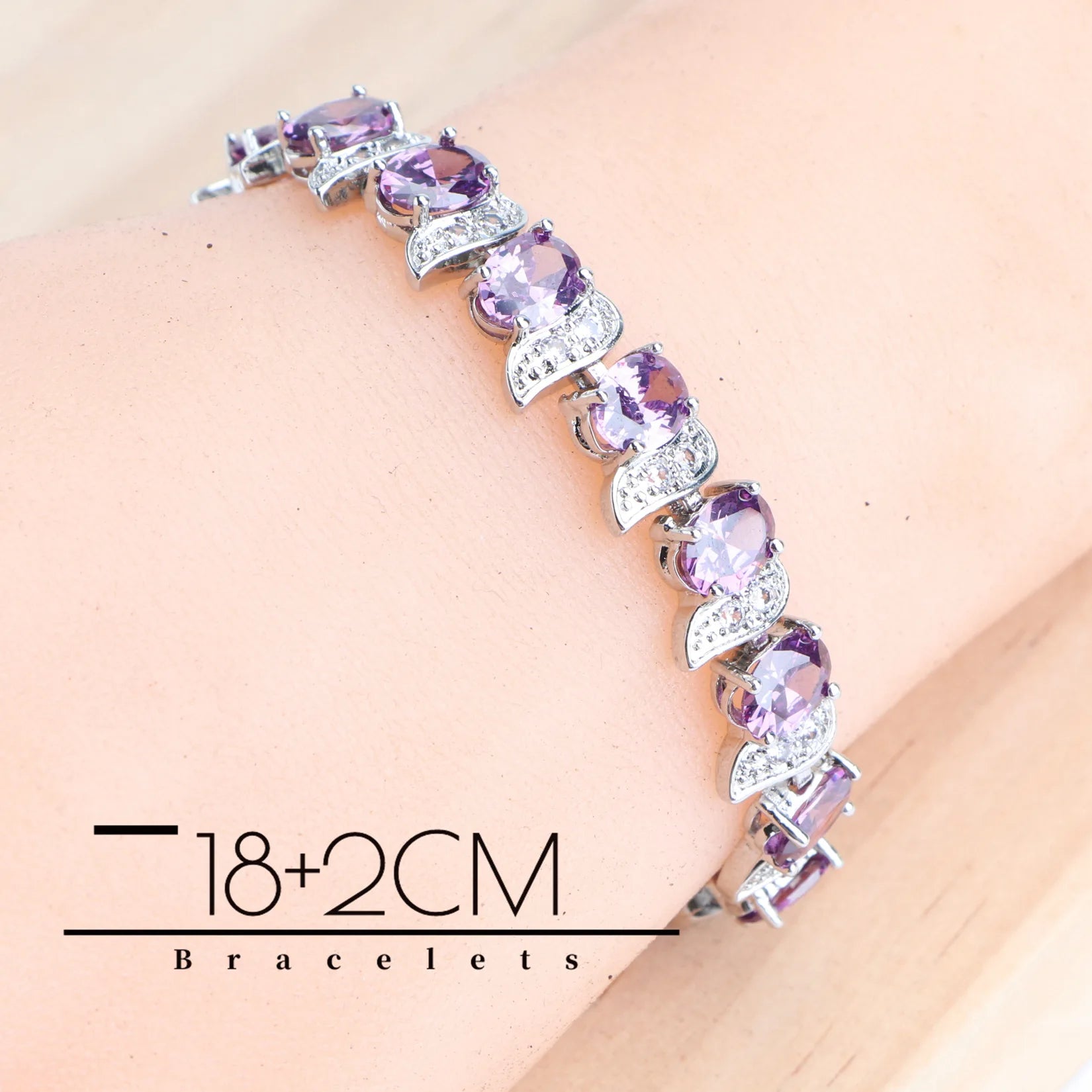 Purple Zircon Silver 925 Jewelry Sets