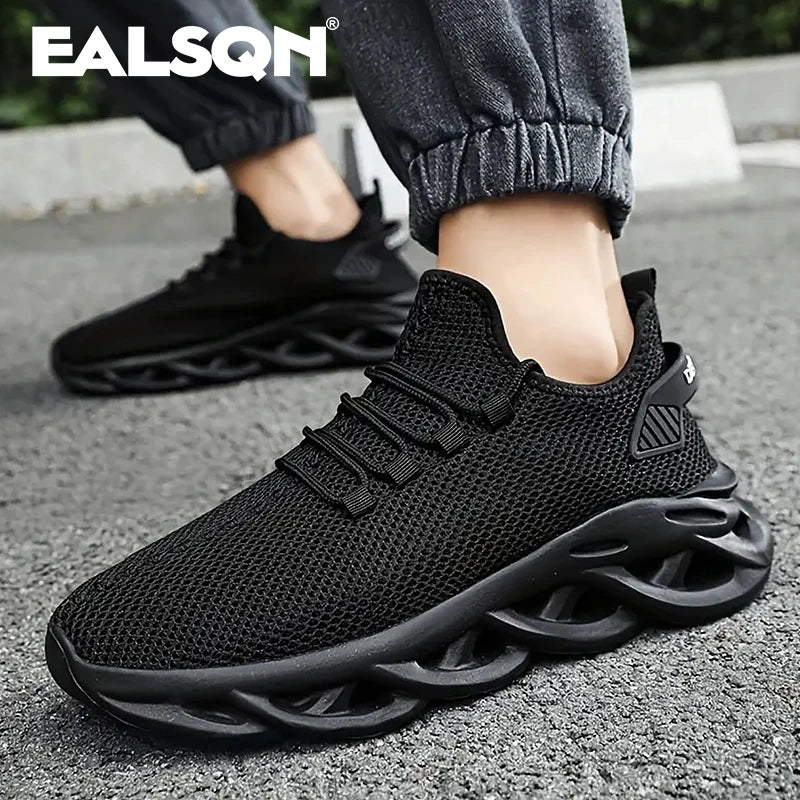 Men Sports Running Black Jogging Shoes