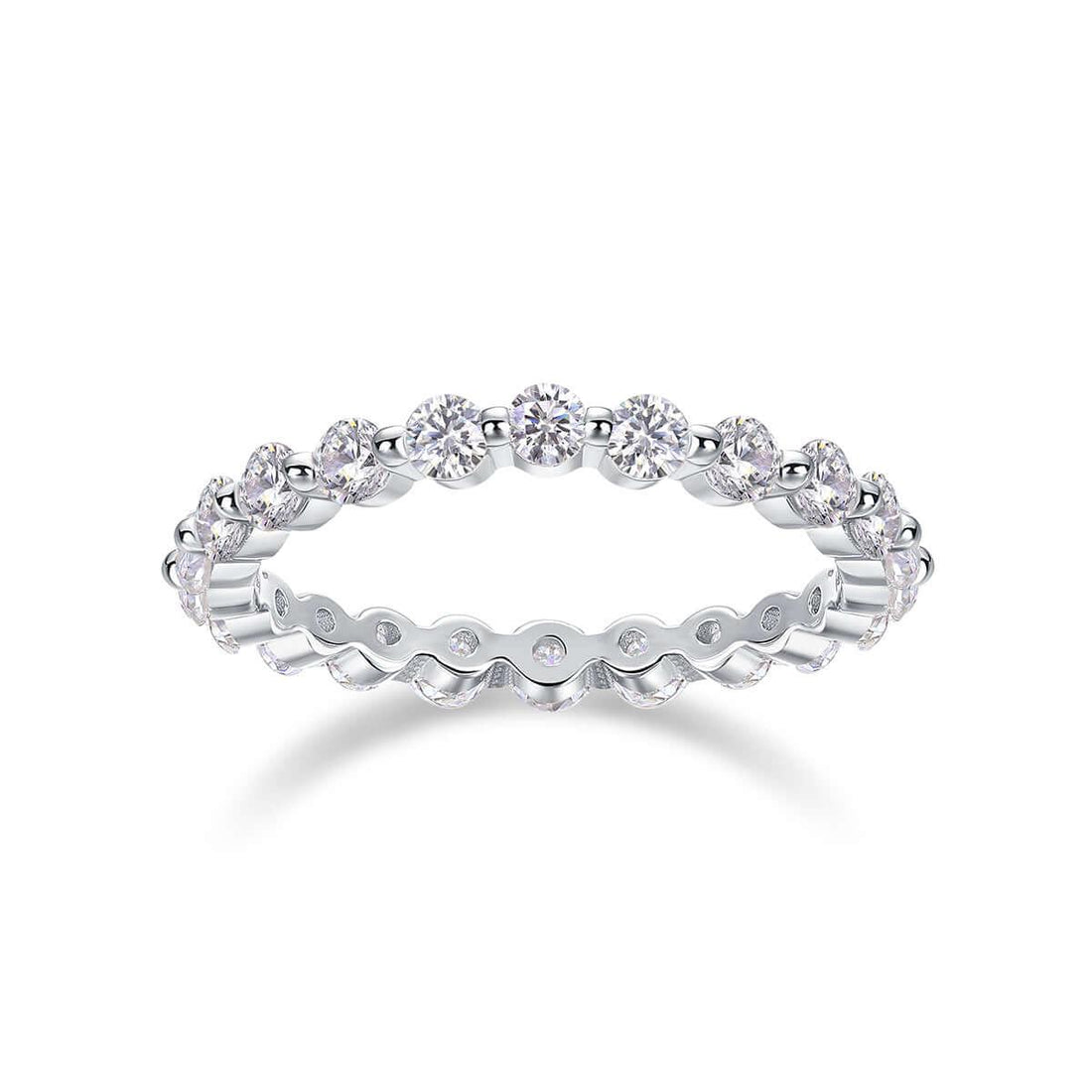 moissanite rings 1Row Of Diamonds, Moissanite Rings, Silver Rings