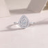moissanite silver rings Large Diamond Rings Luxury Fashion Set