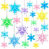 60PcsChristmas Winter Snowflake Ornaments Winter SnowflakeHanging Snowflake Ornaments For Tree, Crystal Pendants With Rope, For Holiday Party DIY Decor,Multicolor 60Pcs