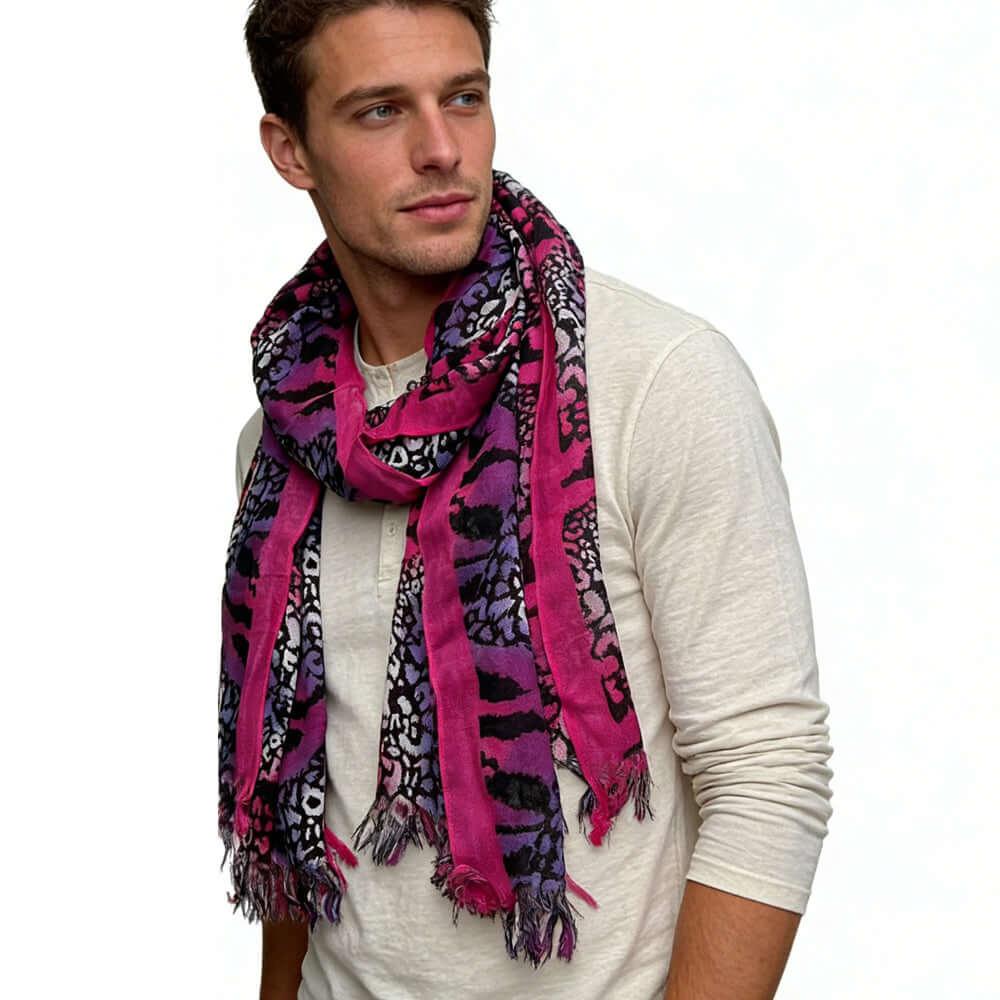 pink viscose scarf Extra Long Scarf 72inchx22inch