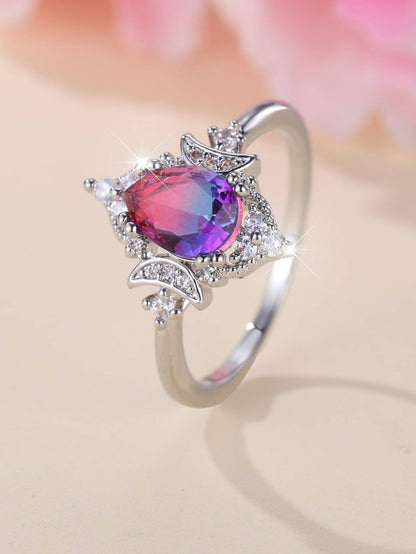 designer rings for women New Gradient White K Rose Ring