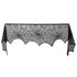 Halloween Decoration Black Lace Spiderweb Fireplace Mantle Scarf Cover Festive Party Supplies Fireplace Scarf 96 X 18 Inch For Halloween Christmas Party Door Window Decoration Black 1Pc