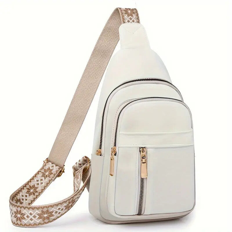 Zippered Shoulder Bag