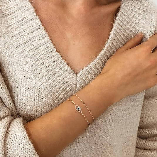 14k gold filled bracelets Dainty Gold Bracelets For Women