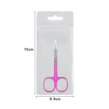 makeup eyebrow trimmer Stainless Steel Color Titanium Eyebrow Trimmer Gradual powder Sanding bag