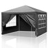 4 Sides Pergola 10x10ft Black, 4 Sides Pergola, PE Cloth Black