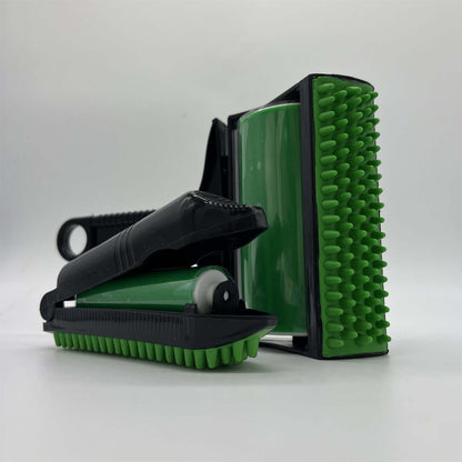 Portable Washable Hair Remover With Adhesive Roller Green