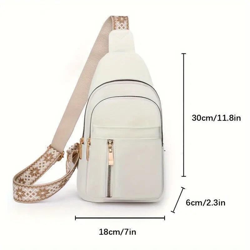Zippered Shoulder Bag
