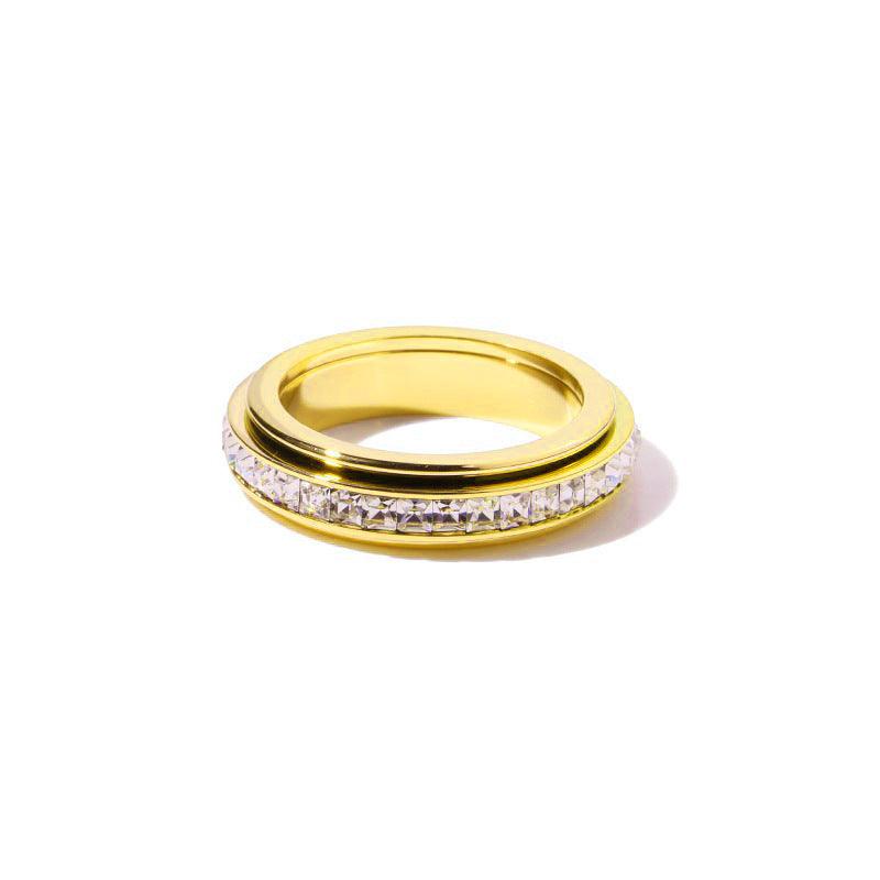 affordable diamond rings for women Square Diamond Gold US Size 9