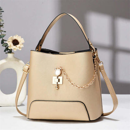 designer handbag for women Classy Bucket Bag rose gold