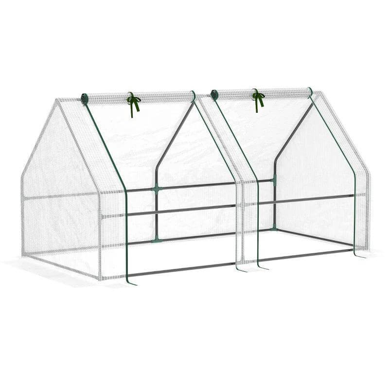 Portable Mini Greenhouse, Outdoor Garden With Large Zipper Doors And Water UV PE Cover