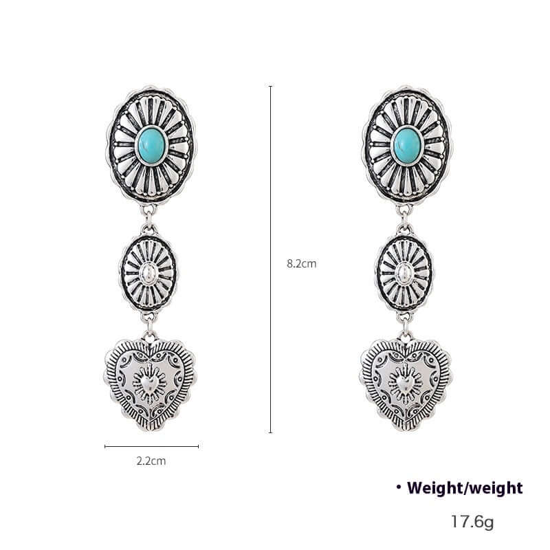 Semi-precious Stone Beaded Twin Earrings