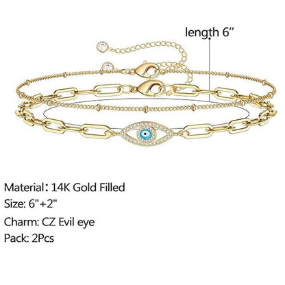 14k gold filled bracelets Dainty Gold Bracelets For Women