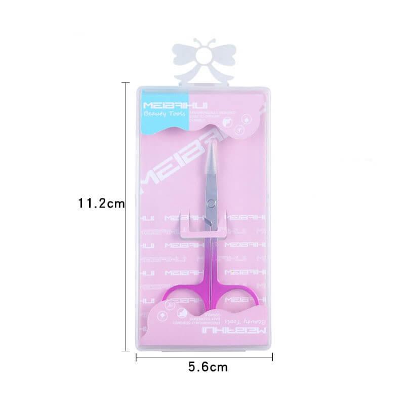 makeup eyebrow trimmer Stainless Steel Color Titanium Eyebrow Trimmer Gradual powder Plastic box paper card