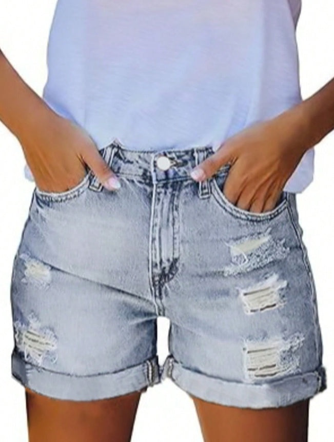 Women Stretchy Denim Shorts