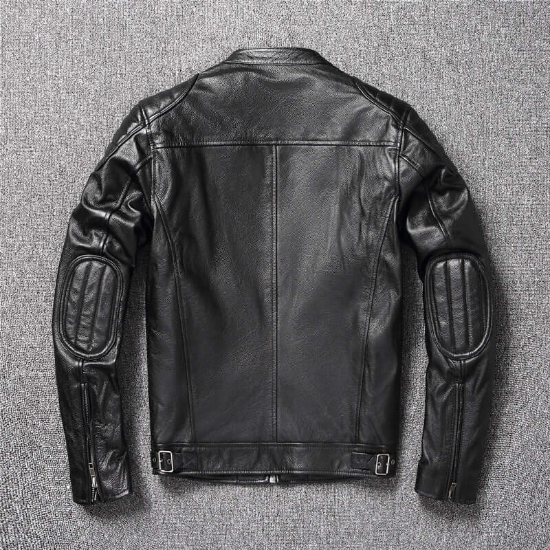 First Layer Cowhide Leather Coat Men&