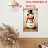 CIFbuy Vintage Oil Painting Style Christmas Snowman Tin Sign, Tin Sign, Retro Art 8x12 Decor IkChristmas Y