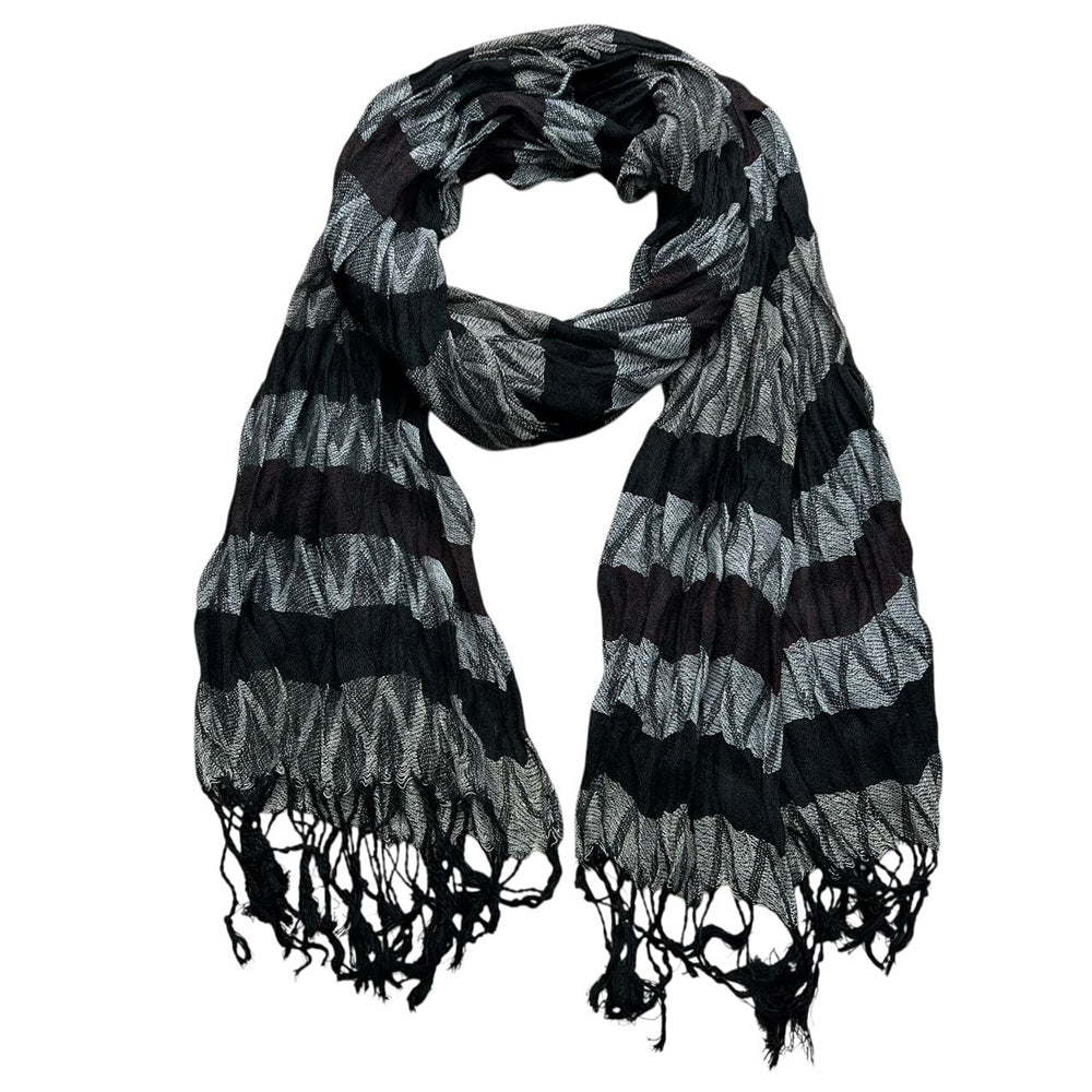 Crinkle scarf Beige Jacquard Crinkle Scarf 66inchx28inch