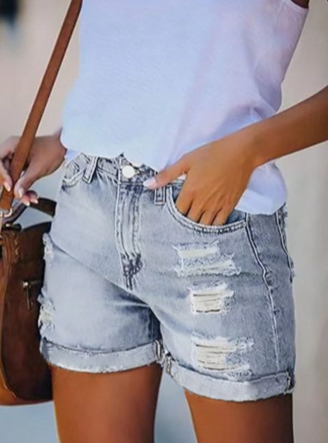 Women Stretchy Denim Shorts