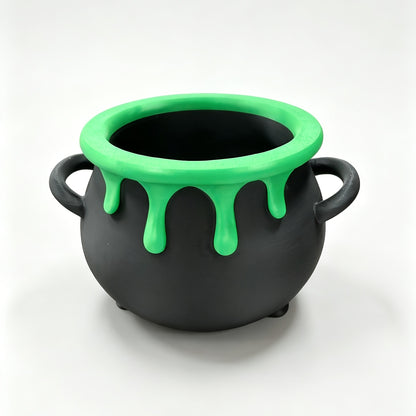 Halloween Witch Cauldron Storage Bowl, Spooky Candy Holder Snack Bowl, Desktop Organizer For Party Table Decor
