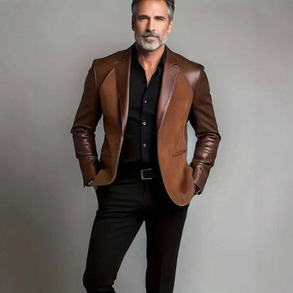 Stylish Suit-collar Coat For Middle-aged Dads