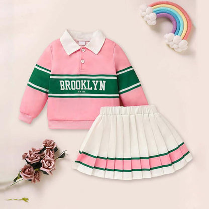 toddler girls outfit Girls 2 Piece Outfit Letter Graphic Print Pink
