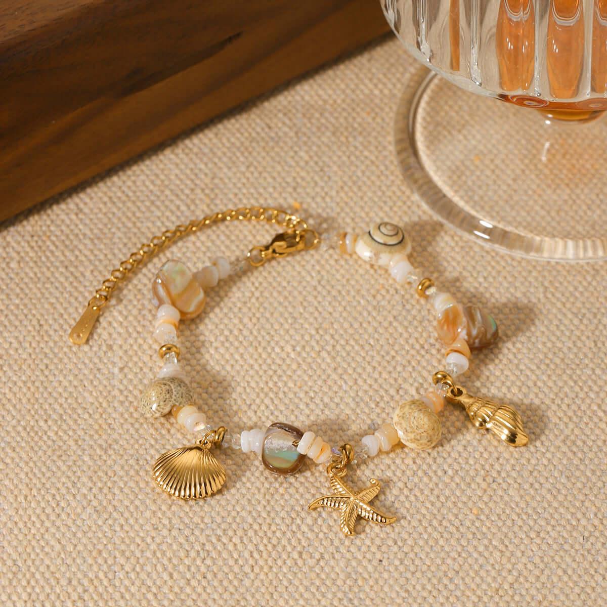 stainless steel bracelet Conch Starfish Shell Bracelet